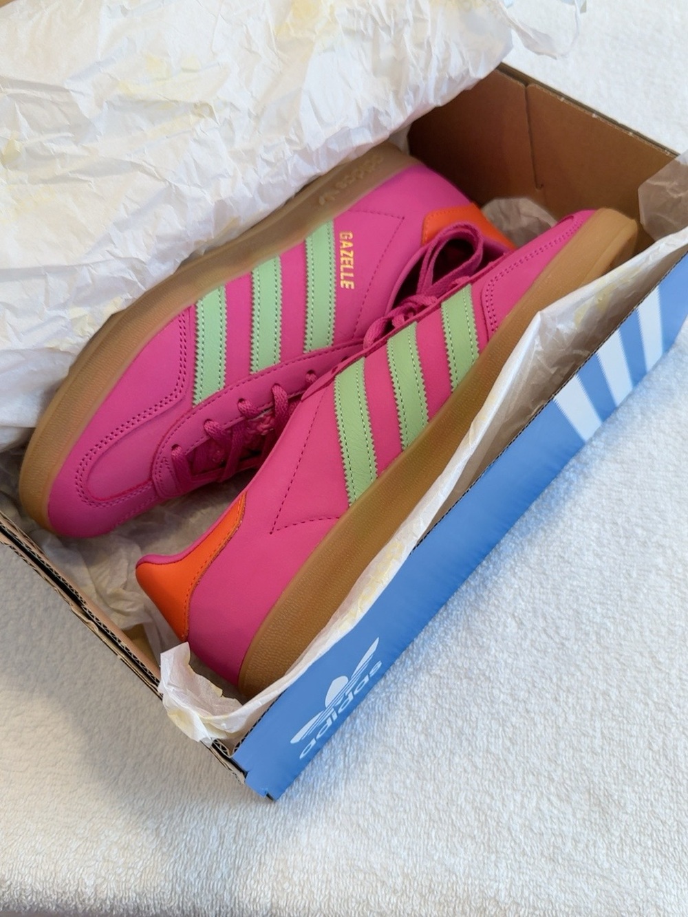 adidas Gazelle Indoor Pink Green Women’s 8 NWT JI2718 - Picture 6 of 8